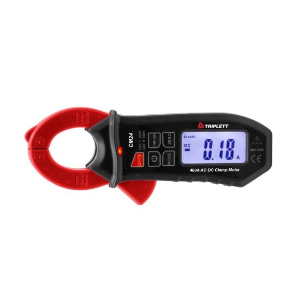 Triplett CM24-NIST - 400A TRMS AC/DC Mini Clamp Multimeter with Inrush and Certificate of Traceability to N I S T