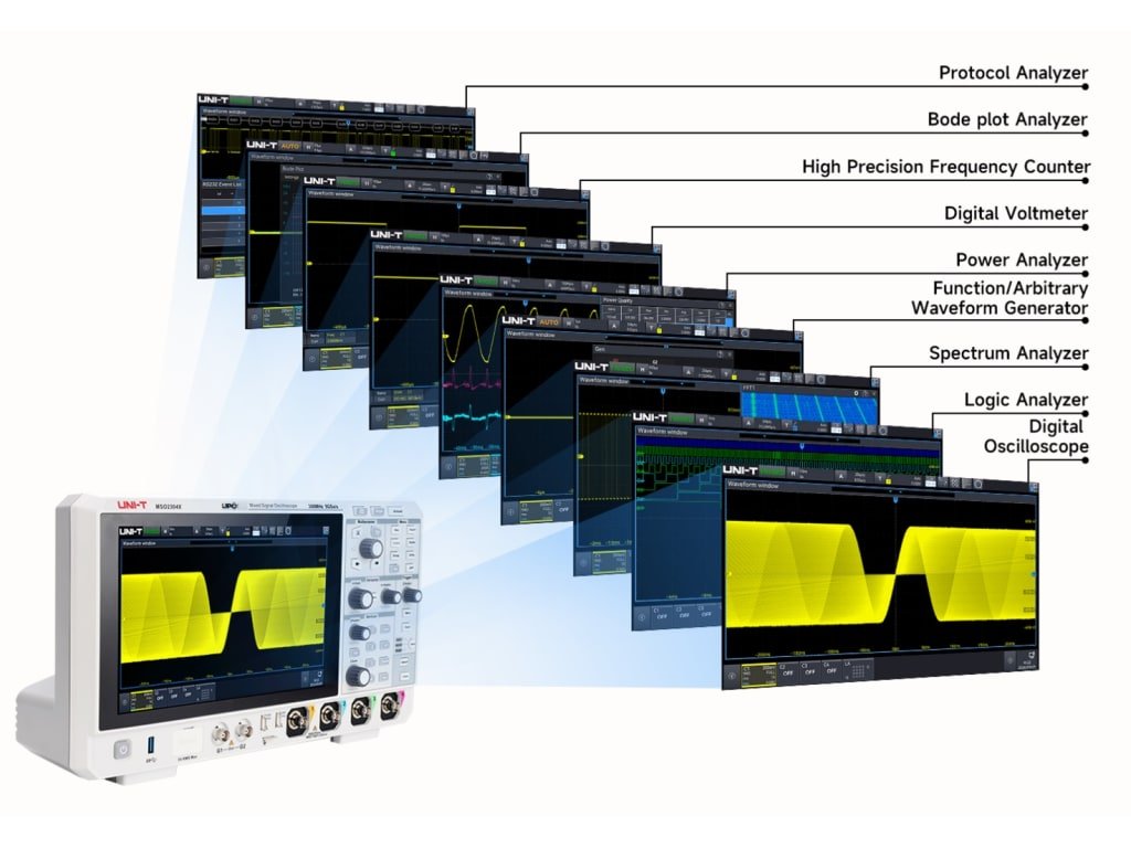 UNI-T MSO2104X - Mixed Signal Oscilloscope (100 MHz/4 Channel) 2 UNI-T MSO2104X - Mixed Signal Oscilloscope (100 MHz/4 Channel) - Image 2