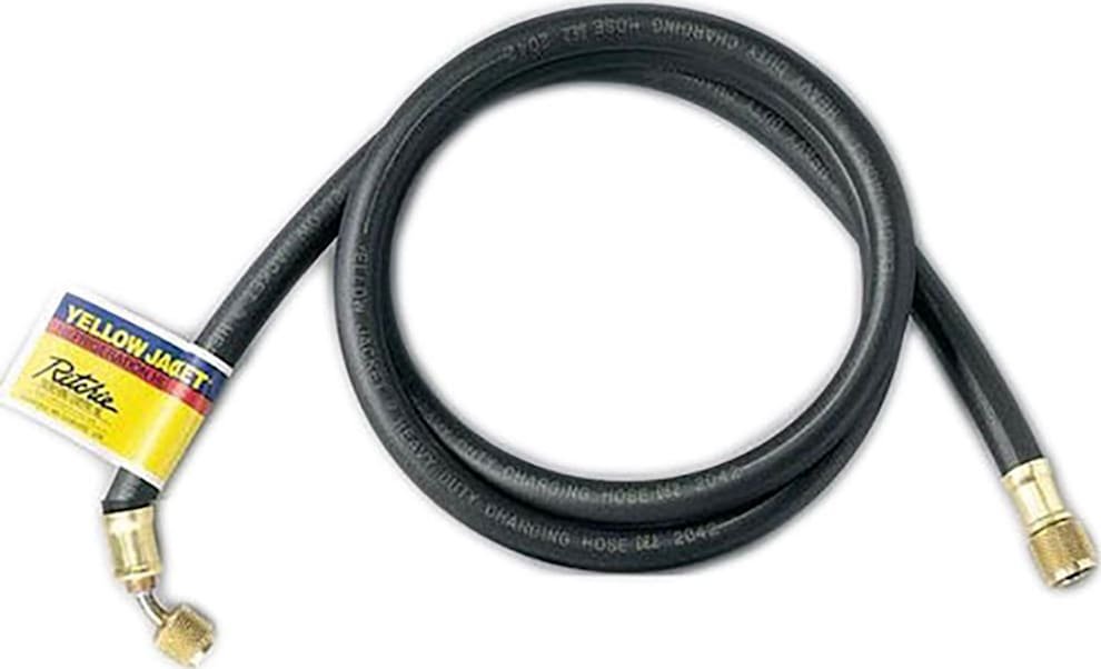 Yellow Jacket 16248 Plus II 3/8" fl . x 1/4" 45? Heavy Duty Combination Charging/Vacuum Hose, 48" 1 Yellow Jacket 16248 Plus II 3/8" fl . x 1/4" 45? Heavy Duty Combination Charging/Vacuum Hose, 48"