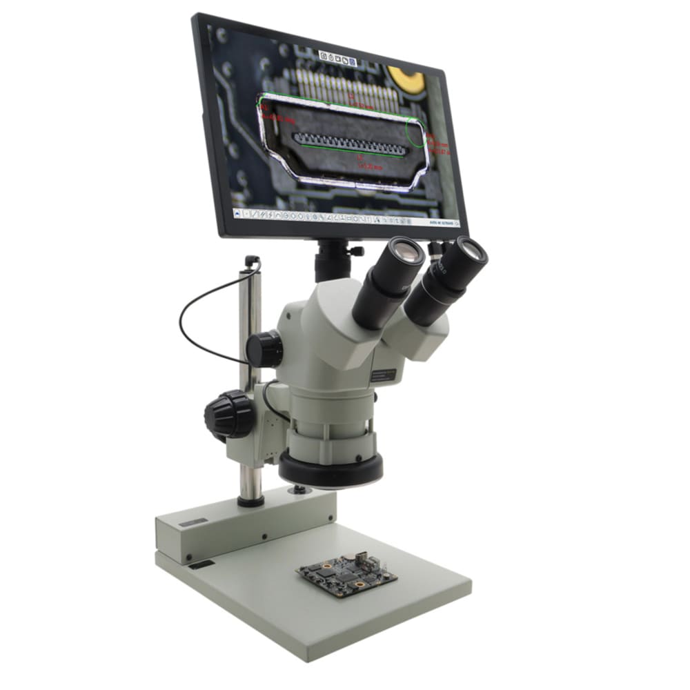 Aven 26800B-726 Microscope, 50X, Post Stand, w/Mighty Cam Eidos 4K XL Camera/Monitor, Stereo Zoom Series 1 Aven 26800B-726 Microscope, 50X, Post Stand, w/Mighty Cam Eidos 4K XL Camera/Monitor, Stereo Zoom Series