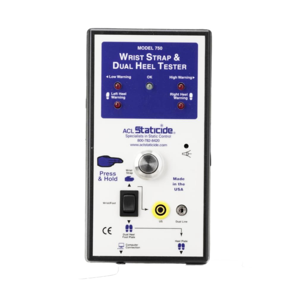 ACL Staticide 750USB - Combo Tester w/Footplate, Stand, USB Cable & Software 1 ACL Staticide 750USB - Combo Tester w/Footplate, Stand, USB Cable & Software