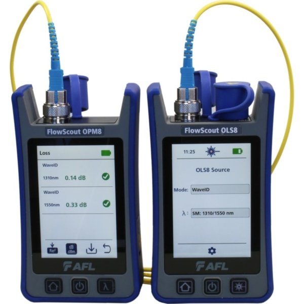 AFL SMLP8-04-PLUS - Optical Loss Test Kit (Plus) with OPM8-L Power Meter and OLS8-QUAD Light Source, 850/1300/1310/1550 nm