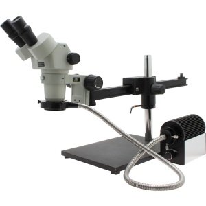 Aven Tools 26800B-373-8 - Stereo Zoom Binocular Microscope SPZ-50 (6.75x-50x) on Ultra Glide Boom Stand and LED FOI