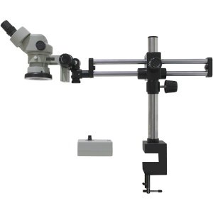 Aven Tools DSZ44-209-536 - DSZ-44 Stereo Zoom Microscope (10x - 44x) on Dual Arm Boom Stand with Integrated Ring Light