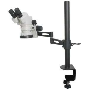 Aven Tools SPZ50-209-553 - Stereo Zoom Binocular Microscope SPZ-50 (6.x - 50x) on Compact Articulating Arm Stand w/LED Ring Light