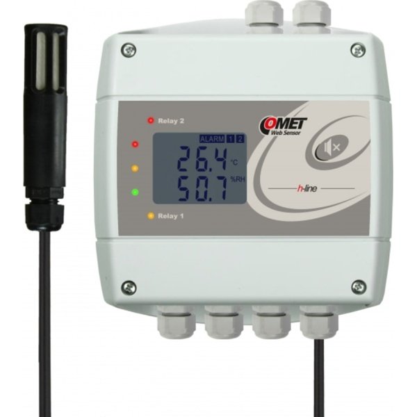 Comet H3531-2 - Thermometer Hygrometer w/Ethernet Interface and Relays, 2m Cable
