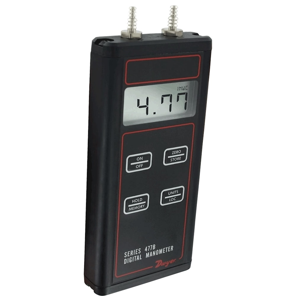 Dwyer 477B-2 - Handheld Digital Manometer, 0 to 40" w.c. (0 to 9.96 kPa) 3 Dwyer 477B-2 - Handheld Digital Manometer, 0 to 40" w.c. (0 to 9.96 kPa) - Image 3