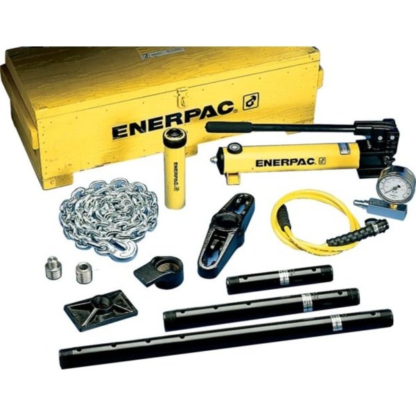 Enerpac MSFP5 - Hydraulic Cylinder & Hand Pump Set w/ 24 Cylinder Attachments, 5 Tons