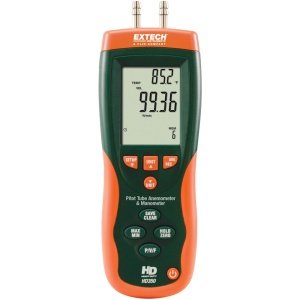 Extech HD350 Pitot Tube Anemometer + Differential Manometer