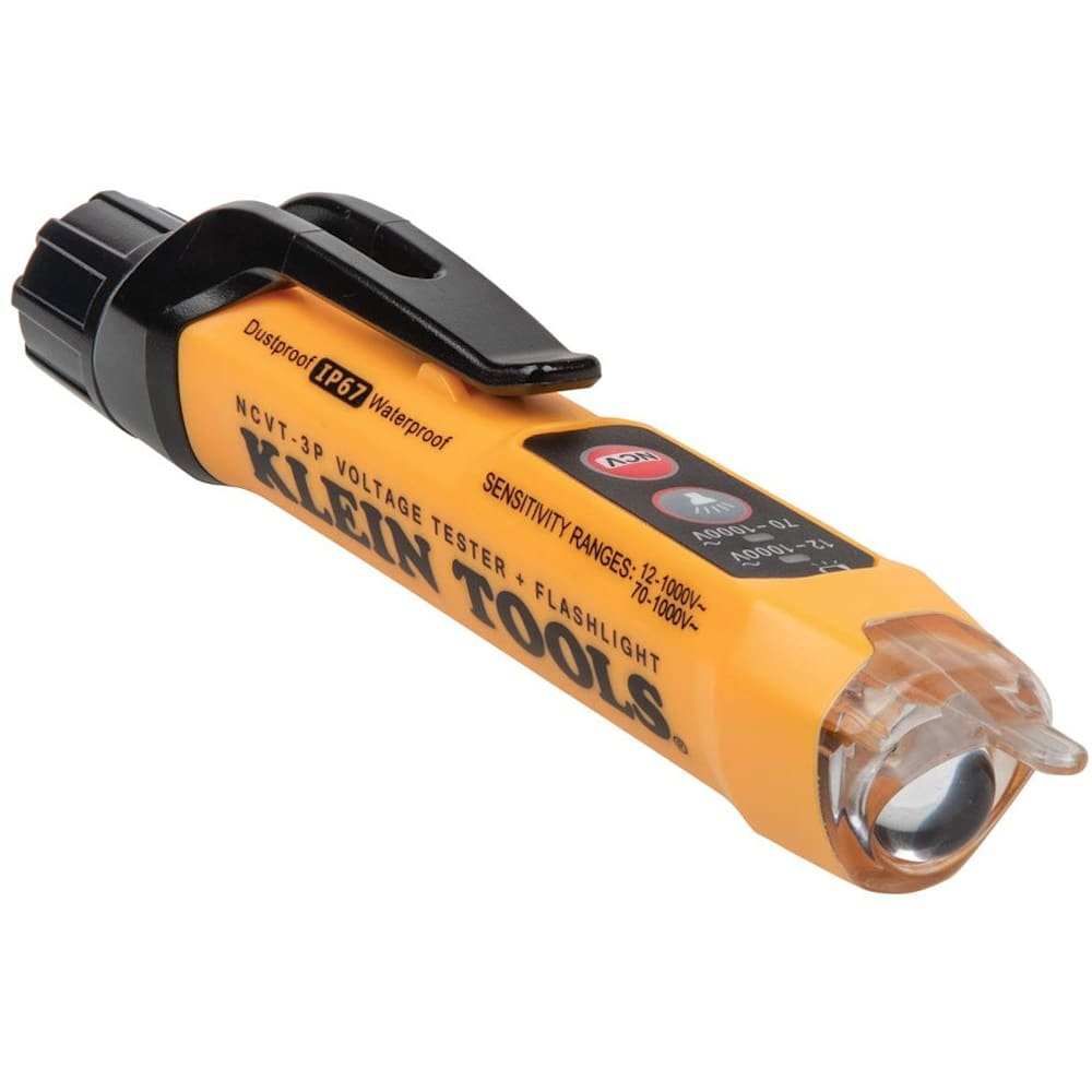 Klein Tools NCVT3P - Dual Range Non-Contact Voltage Tester w/Flashlight, 12 - 1000V AC 1 Klein Tools NCVT3P - Dual Range Non-Contact Voltage Tester w/Flashlight, 12 - 1000V AC