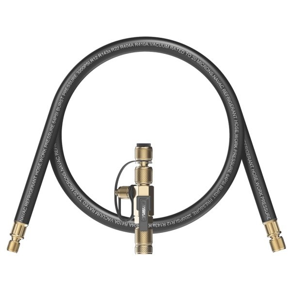 NAVAC NEVK1 - Rapid Evacuation Kit Pro Series - Hose (3/8in to 1/4in fitting), Valve Core Removal Tool