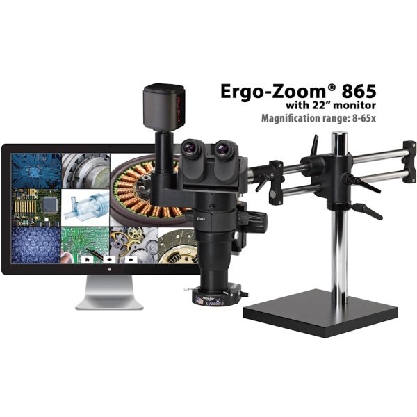 OC White TKEZT-865 - Ergo Zoom Trinocular Microscope Package with Camera; without Light Source