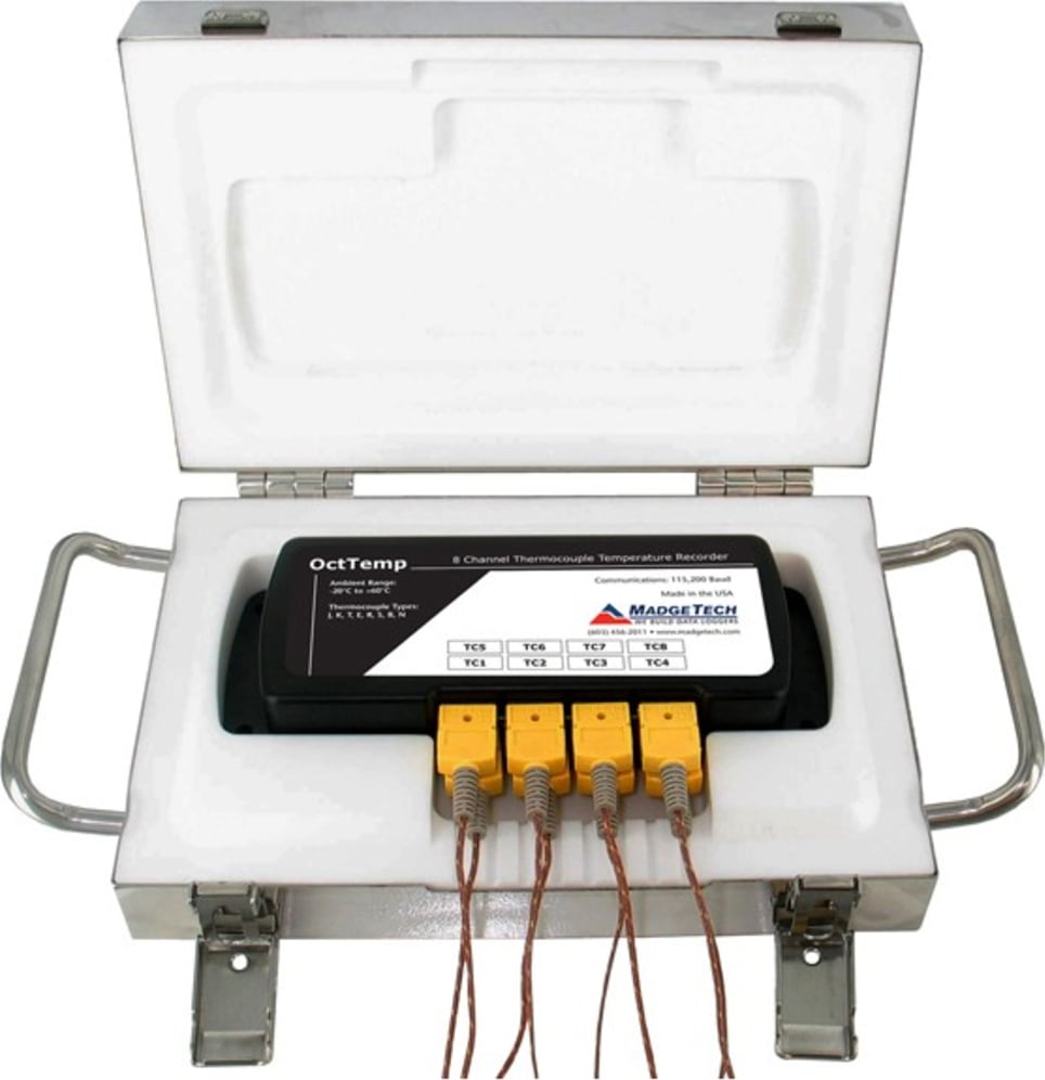 MadgeTech OctThermoVault - 8-Channel Oven Temperature Profiler 1 MadgeTech OctThermoVault - 8-Channel Oven Temperature Profiler