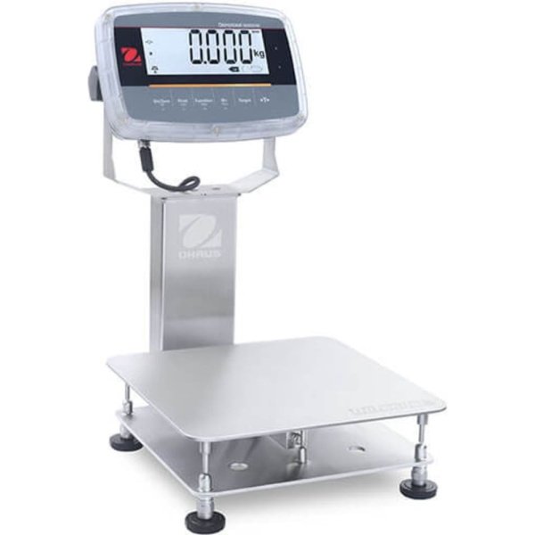 Ohaus i-D61PW2WQS6 - Defender 6000 Wash Down Bench Scale, Steel Column, i-DTPW Indicator, W Base - 5 lb Capacity, 10" x 10"