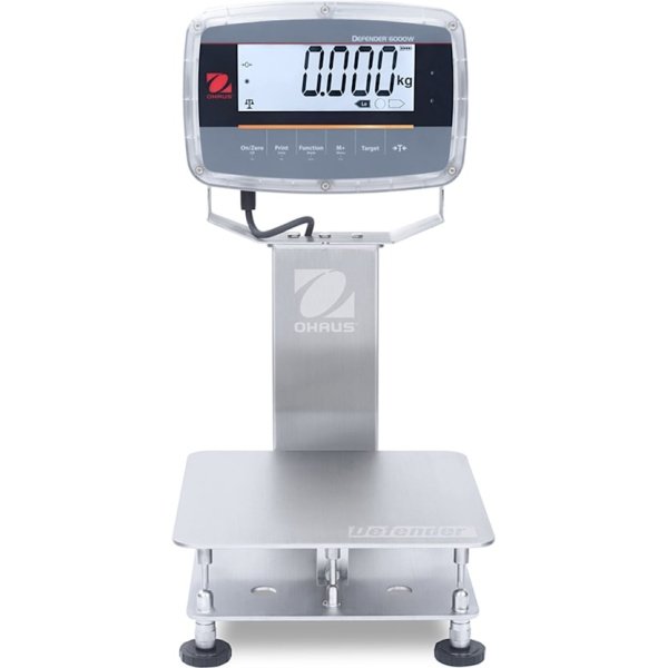 Ohaus i-D61PW5K1S6 - Defender 6000 Series Extreme Wash Down Bench Scale - 10lb Capacity, 9.8" x 9.8"