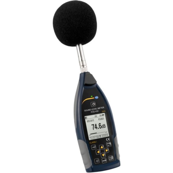 PCE PCE-432 - Class 1 Sound Level Meter with Data Logging and GPS