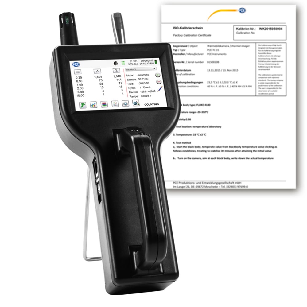 PCE Instruments PCE-PQC 11US - Particle Counter with NIST Calibration (0.5 to 25 um) 1 PCE Instruments PCE-PQC 11US - Particle Counter with NIST Calibration (0.5 to 25 um)