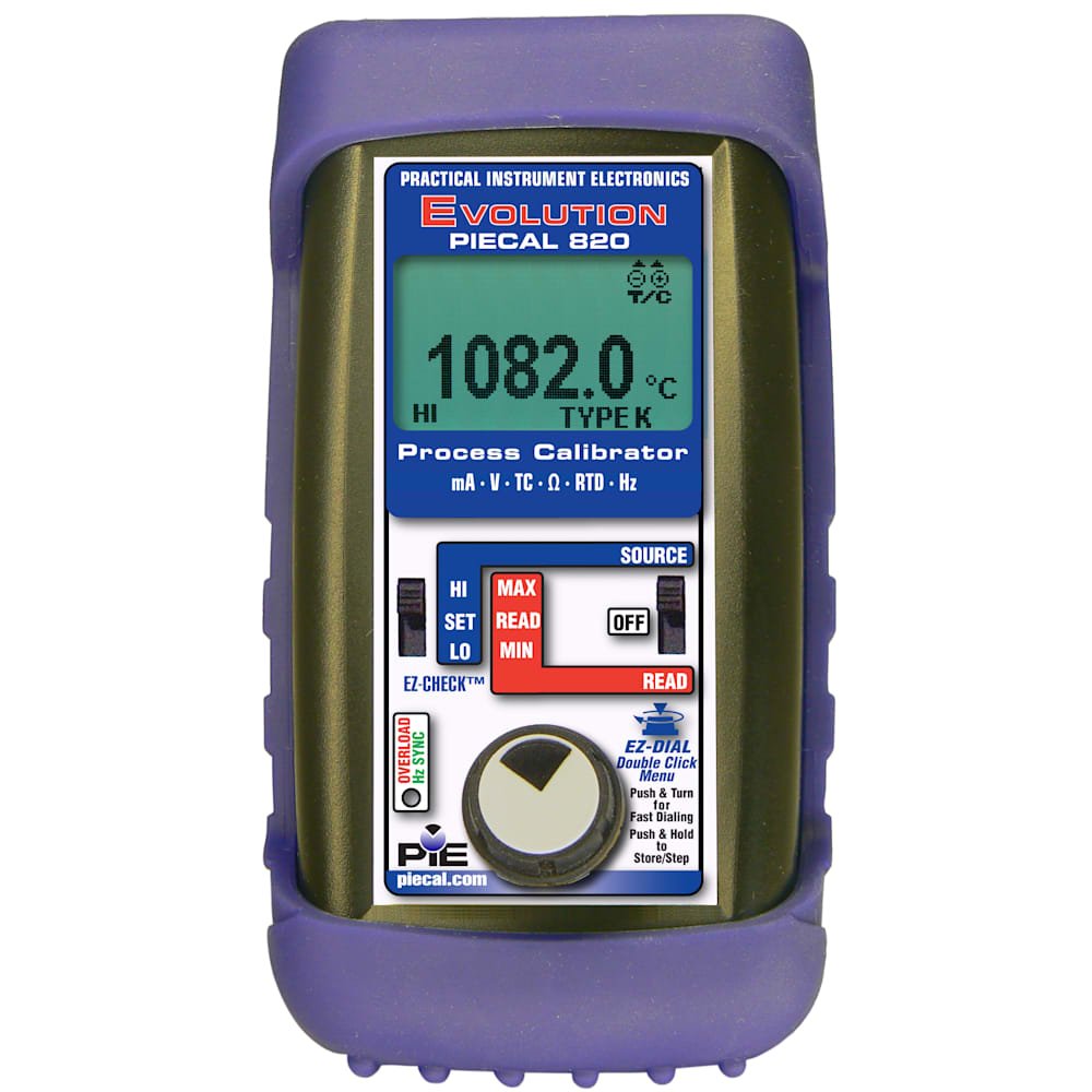 PIE 820PM Single Channel Multifunction Process Calibrator, Panel Mount Version 1 PIE 820PM Single Channel Multifunction Process Calibrator, Panel Mount Version