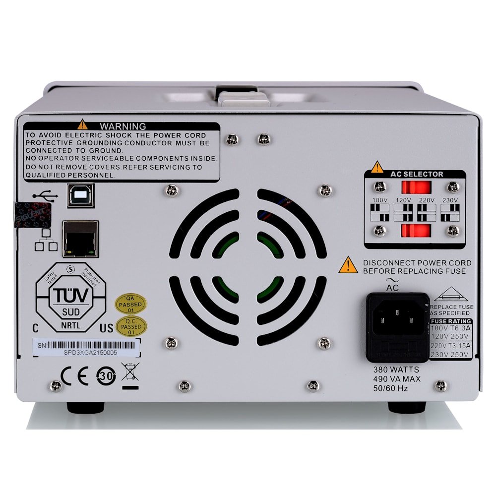 Siglent SPD3303X-E - Programmable Linear DC Power Supply (3 Channels, 220W) 3 Siglent SPD3303X-E - Programmable Linear DC Power Supply (3 Channels, 220W) - Image 3