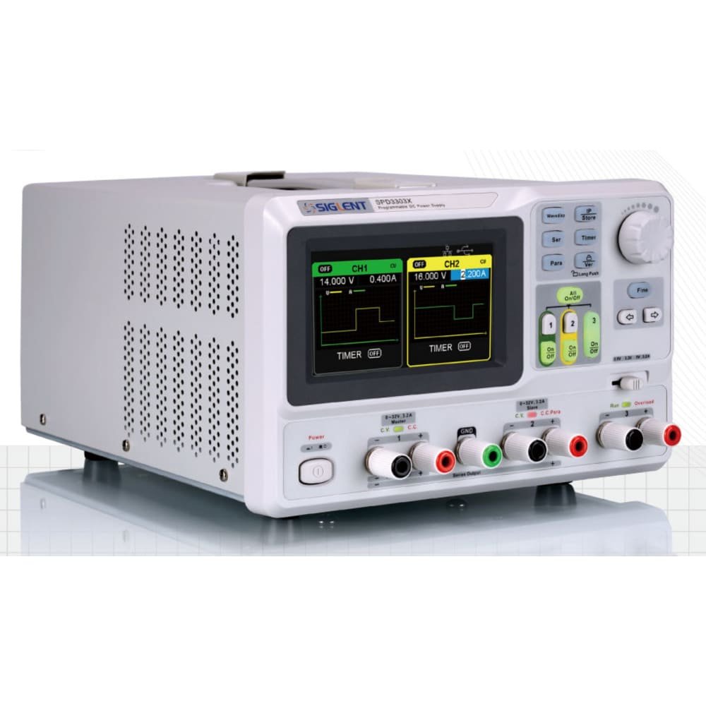 Siglent SPD3303X-E - Programmable Linear DC Power Supply (3 Channels, 220W) 2 Siglent SPD3303X-E - Programmable Linear DC Power Supply (3 Channels, 220W) - Image 2