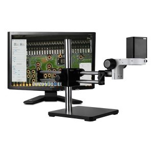 Scienscope MAC-PK5D-A1-4K - 4K All-One Camera, Integ. Optics & Lighting, 80x Max, Dual Arm Stand