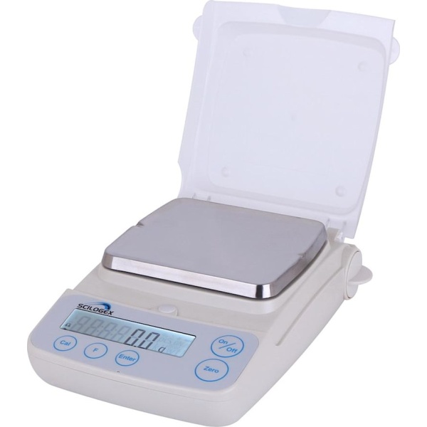 Scilogex SCI1000P 1000 x 0.1G Professional Electronic Balance, 100-240V, 12V, 50/60Hz, USA Plug