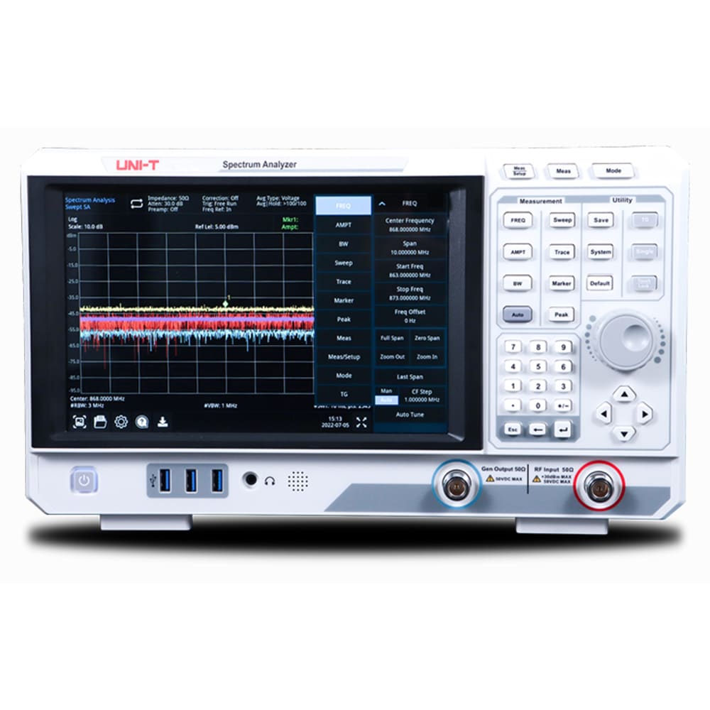 UNI-T UTS1015T - Benchtop Spectrum Analyzer (9kHz - 1.5GHz) with Tracking Generator 1 UNI-T UTS1015T - Benchtop Spectrum Analyzer (9kHz - 1.5GHz) with Tracking Generator