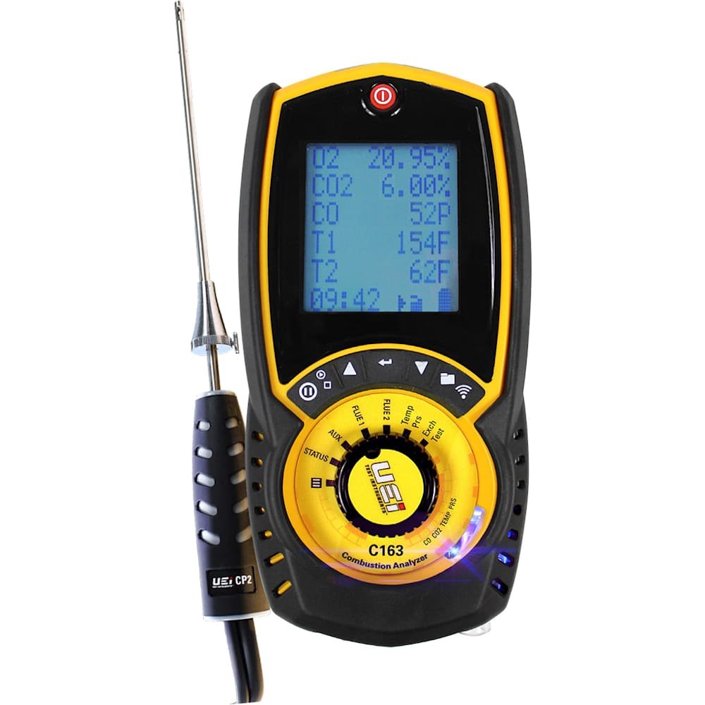 UEi C163 - Residential Combustion Analyzer with Differential Pressure 1 UEi C163 - Residential Combustion Analyzer with Differential Pressure