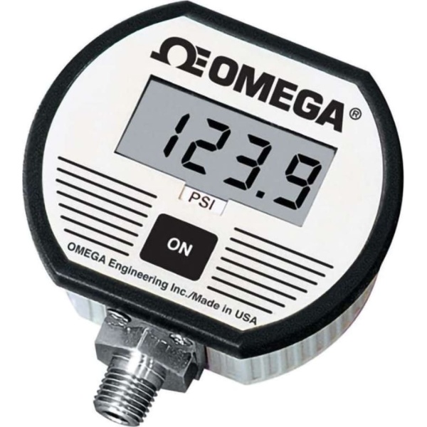 Omega DPG1000B-100G - Digital Pressure Gauge, 0 psi to 100 psi, +/- 0.25 %, 1/4" NPT Male, 3.5 Digit, Battery Powered, DPG1000 Series